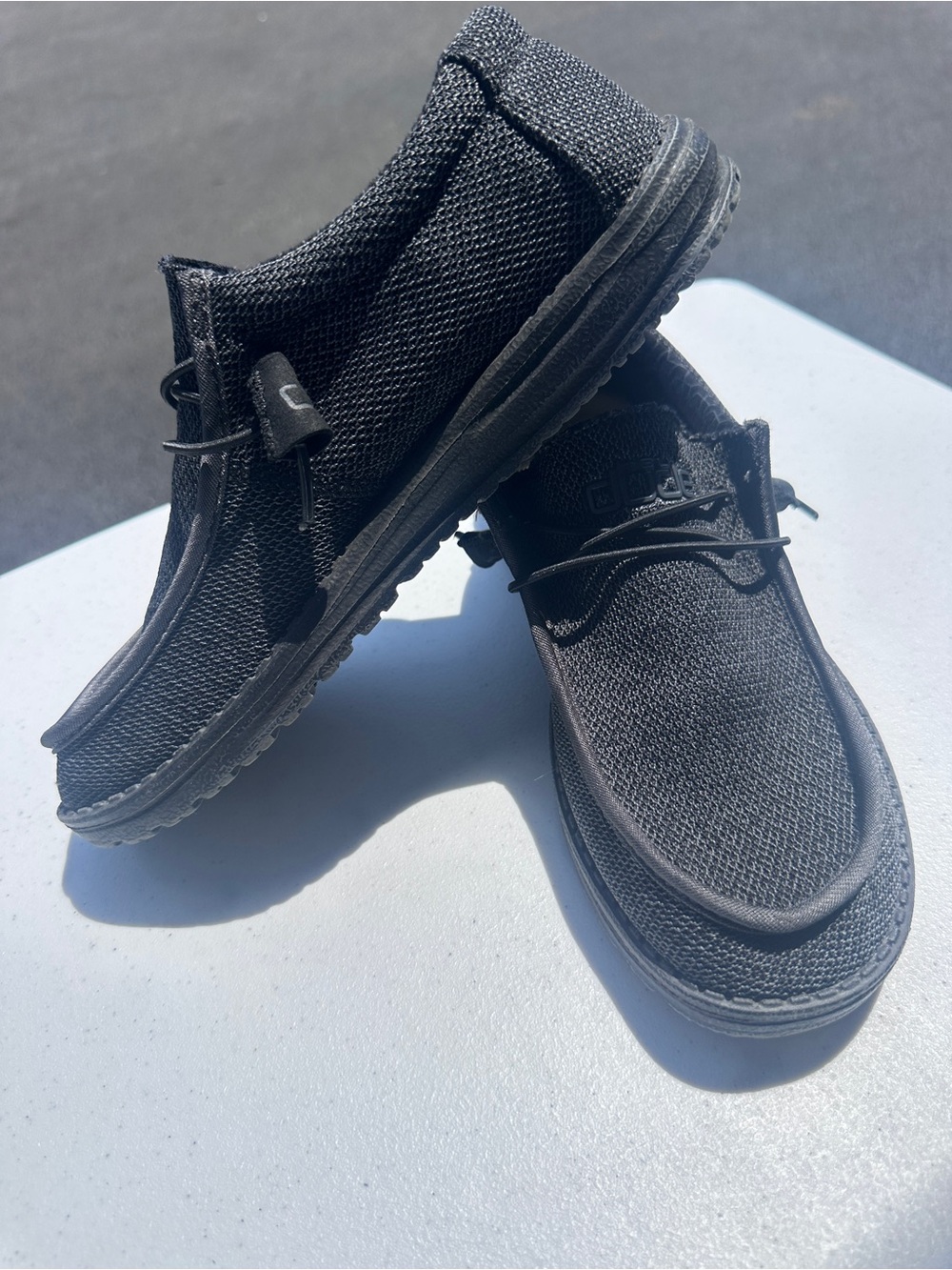 Men's Hey Dude Wally Black Slip-On Shoes *NWOT*